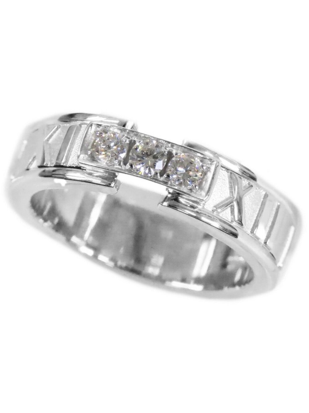 Tiffany & Co Atlas Ring White Gold 18K Diamond